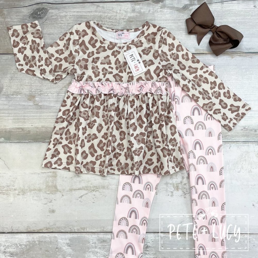 Pete + Lucy Wild and Free Leopard Pants Set